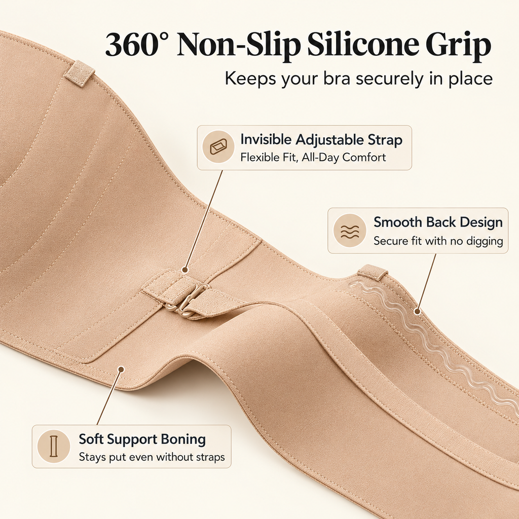 Strapless bra under off-shoulder outfit – Nuvella Glow