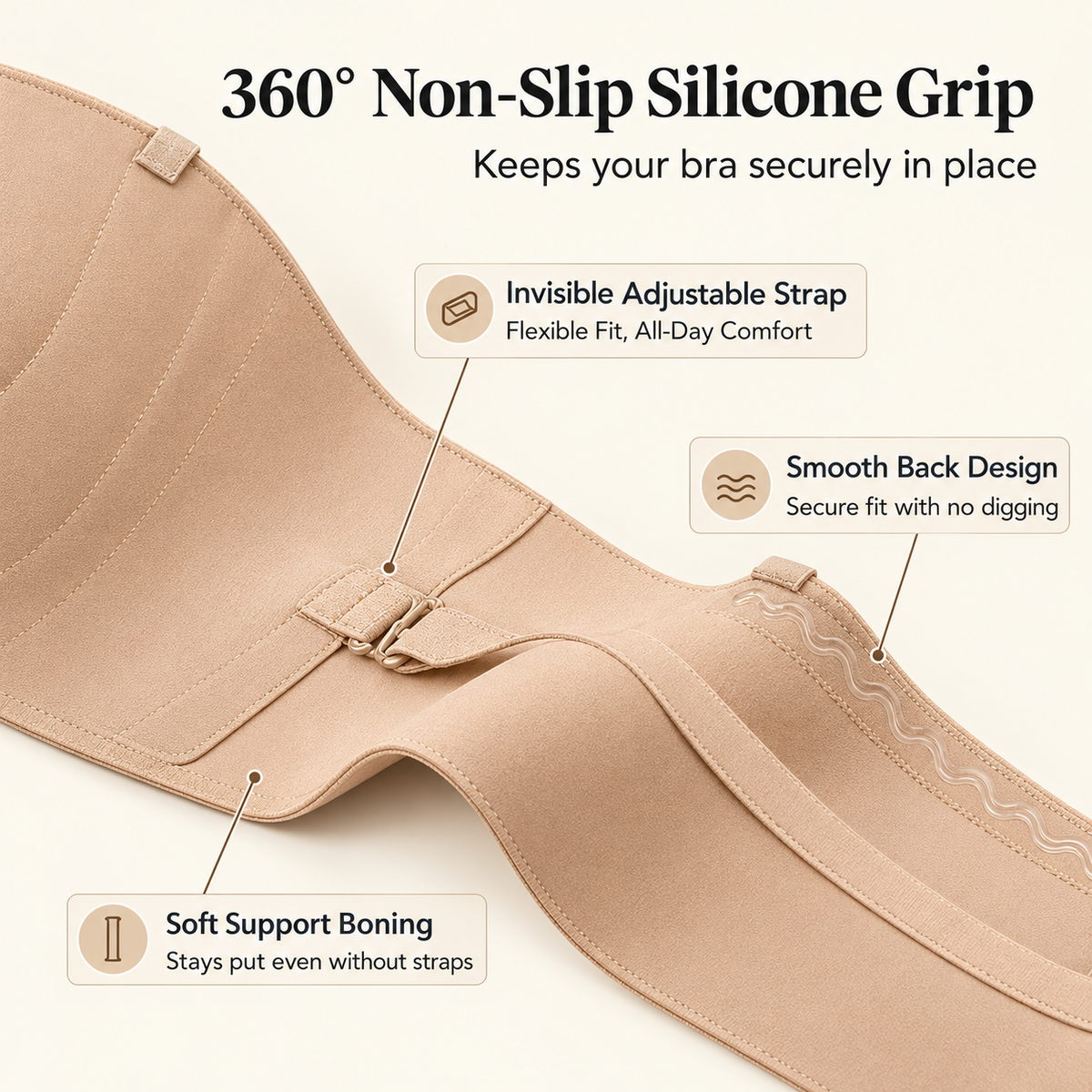 Strapless bra under off-shoulder outfit – Nuvella Glow