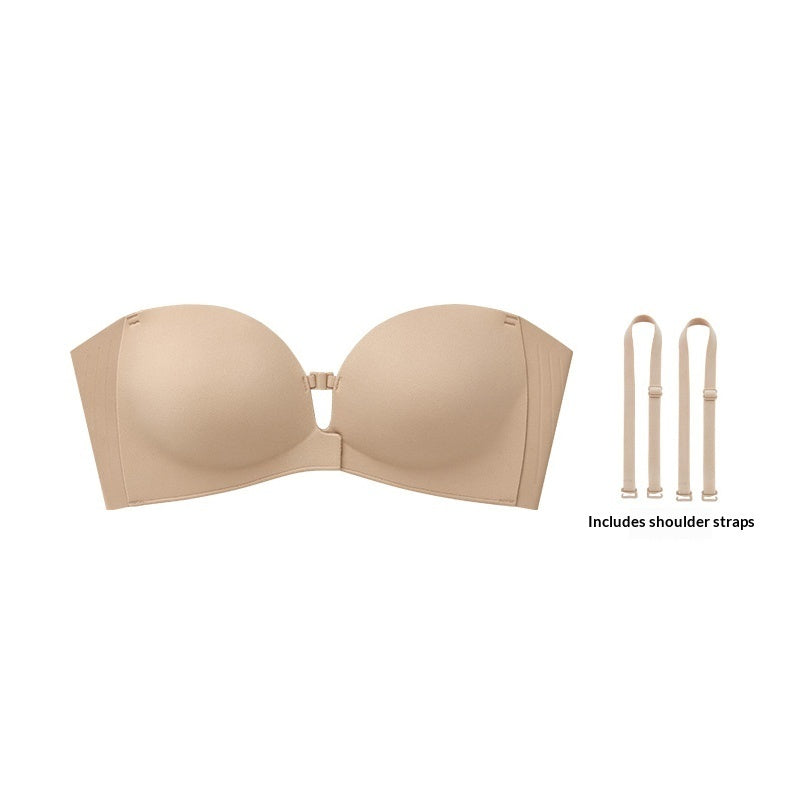 Strapless front closure bra in black – Nuvella Glow